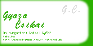 gyozo csikai business card