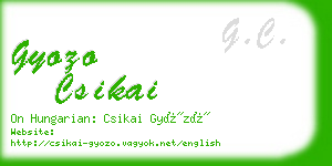 gyozo csikai business card